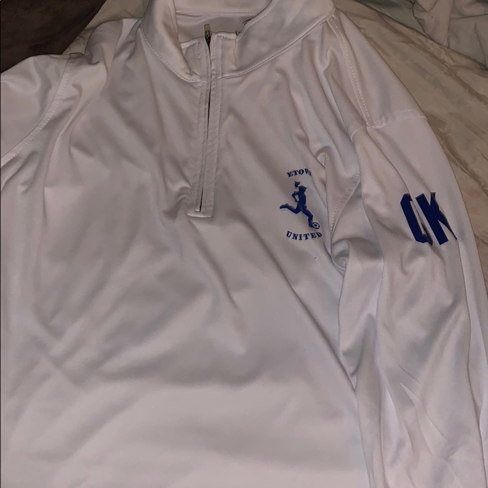 White quarter zip